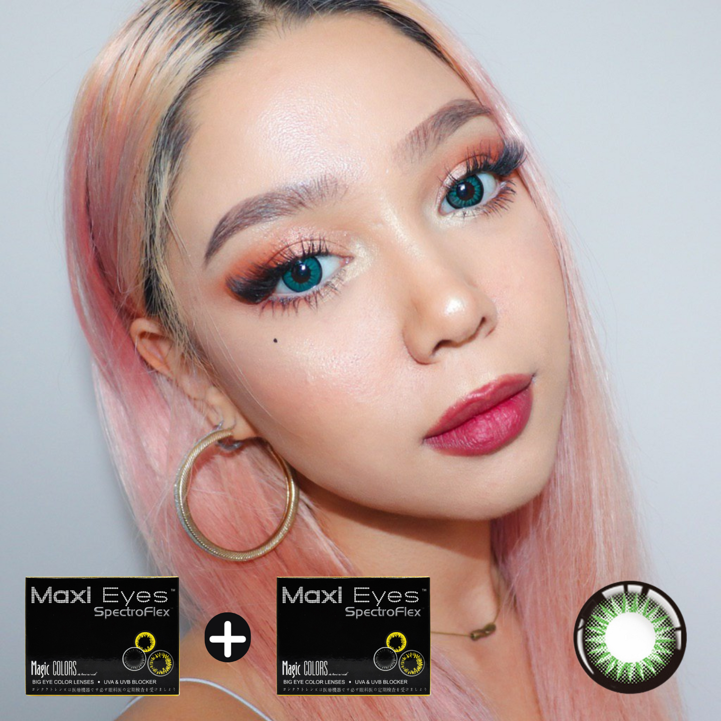 1-1 Maxi Eyes Magic Green Color Monthly