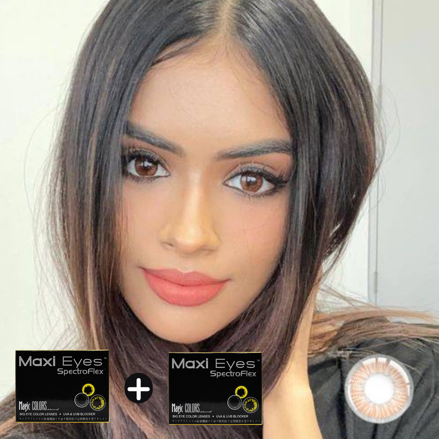 1-1 Maxi Eyes COLORS Series Brown Monthly