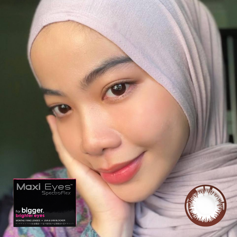 Maxi Eyes Ring Lens Brown Monthly